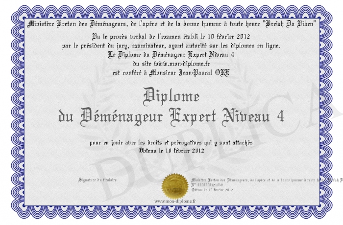 diplome de niveau 4